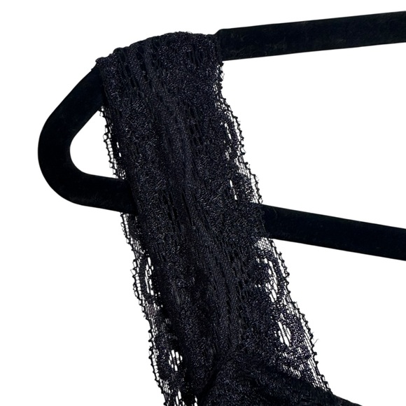 Cider Light Green with Black‎ Lace Shoulder Straps Slip Dress Side Rouching SZ M - Picture 2 of 6